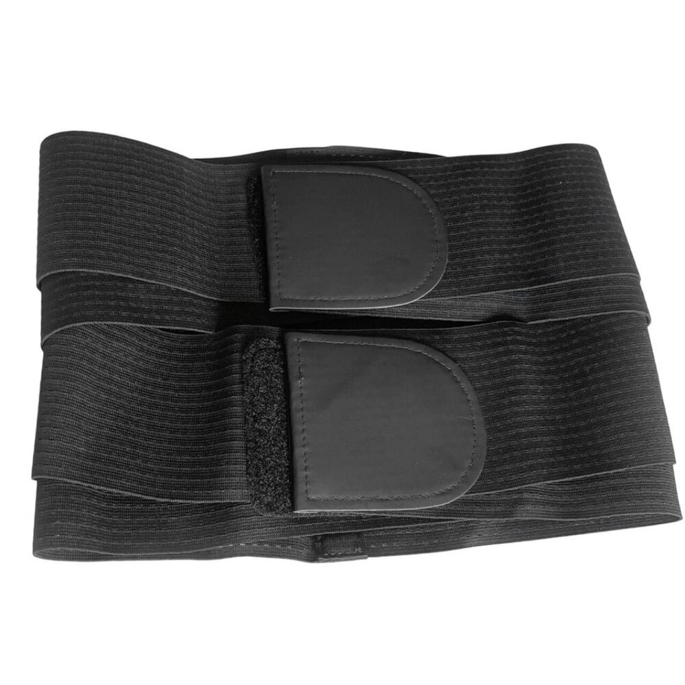 Unisex Mesh Double Band Fitness Waist Trainer Back Support Compression Belt - Picture 1 of 10